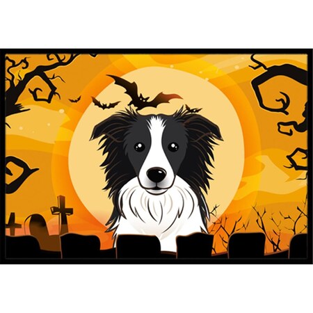 Jensendistributionservices Halloween Border Collie Indoor & Outdoor Mat, 24 x 36 in. MI2556789